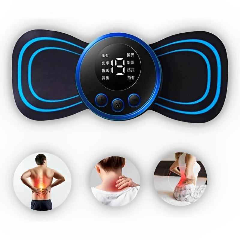 Mini Massageador EMS Estimulador Elétrico  Portátil Para Alívio Da Dor Muscular Cervical